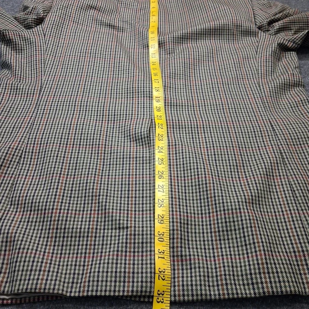 Brooks Brothers Mens 46 Long Pure Wool Glen Plaid Sport Coat Blazer‎ Multi Color